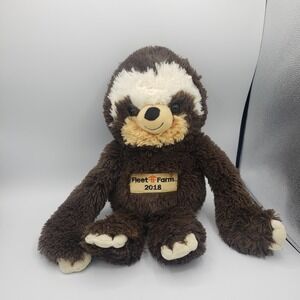 2018 Mills Fleet Farm Sloth Promotional Plush Stuffed Animal Toy